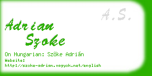 adrian szoke business card